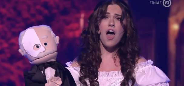 Have You Seen This? Woman and puppet perform Phantom of the Opera