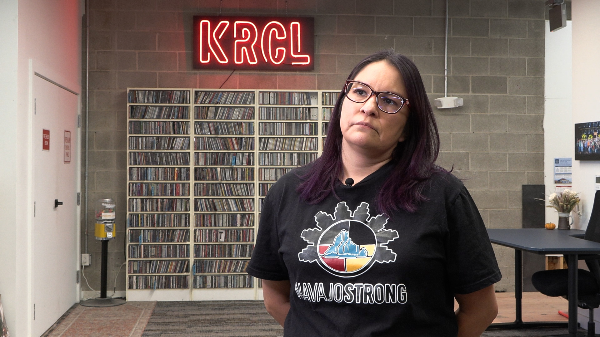 Leah Swenson, Navajo Strong program director and KRCL radio host, is pictured on Wednesday.