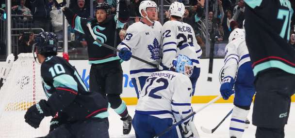 Kraken outlast Maple Leafs 5-4 to spoil No. 1 overall pick Gavin McKenna's big game