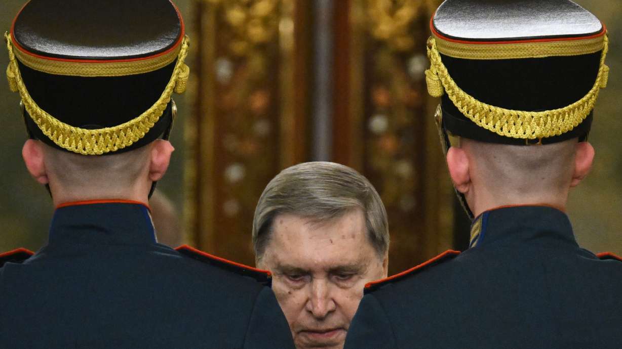 Russian presidential aide Yuri Ushakov on the sidelines of the Summit of Heads of State and Government of the Gas Exporting Countries Forum at the Grand Kremlin Palace in Moscow, on Tuesday. The Trump administration and the Kremlin are discussing the possible lifting of U.S. sanctions on Russia's multibillion-dollar sovereign wealth fund.