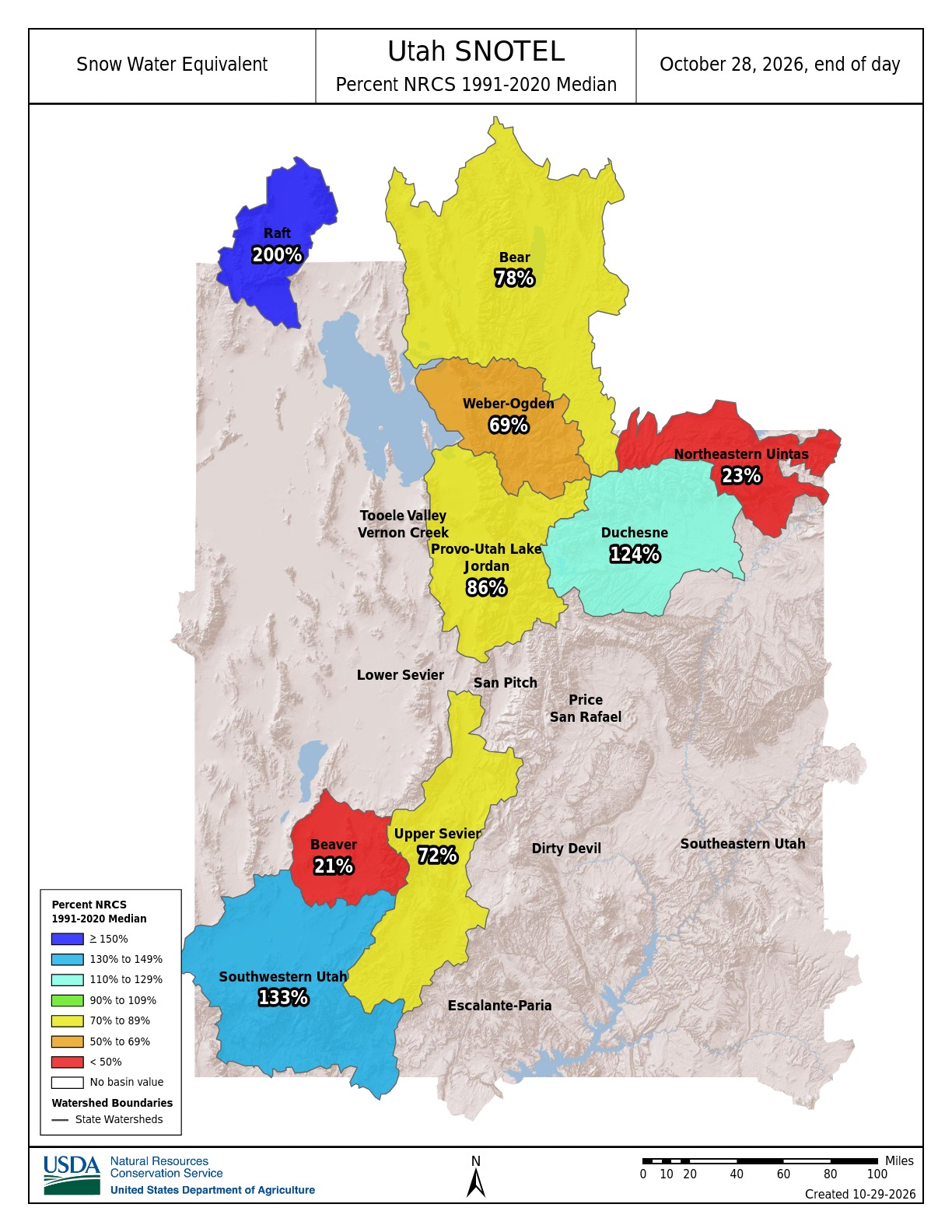 Snowpack map