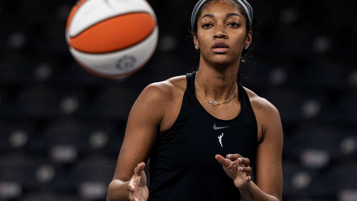 Atlanta Dream forward Angel Reese practices ahead of Game 6 of the WNBA Finals against the Golden State Valkyries in College Park, Ga., Wednesday, Oct. 28, 2026.