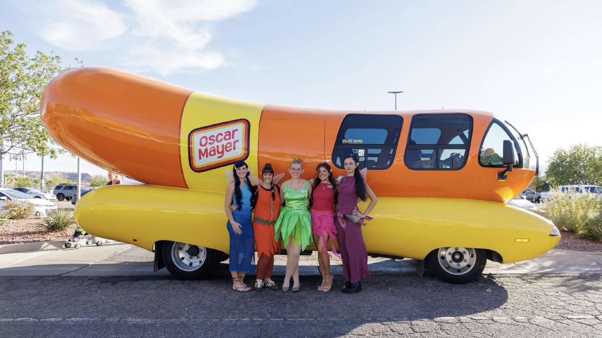 The Oscar Mayer Wienermobile made a stop at Utah Tech University's Tricks & Treats Wednesday as part of several stops in southern Utah this week leading up to Halloween.