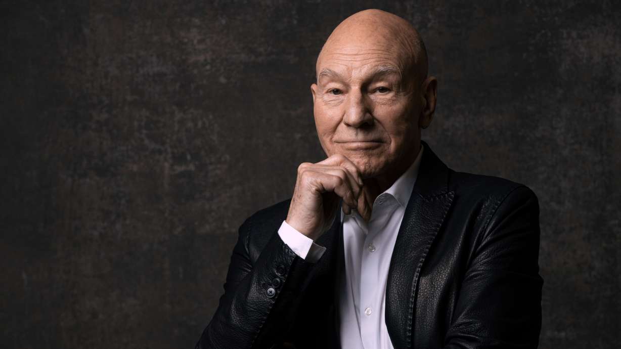 Patrick Stewart, cast member in the Paramount+ television series "Star Trek: Picard," during the Winter Television Critics Association Press Tour in Pasadena, Calif., on Jan. 9, 2023. Stewart died on Wednesday at the age of 86.