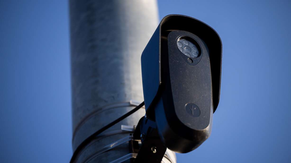 A Flock camera in Provo. The Vineyard City Council this week voted unanimously to end its relationship with Flock safety cameras over privacy concerns.