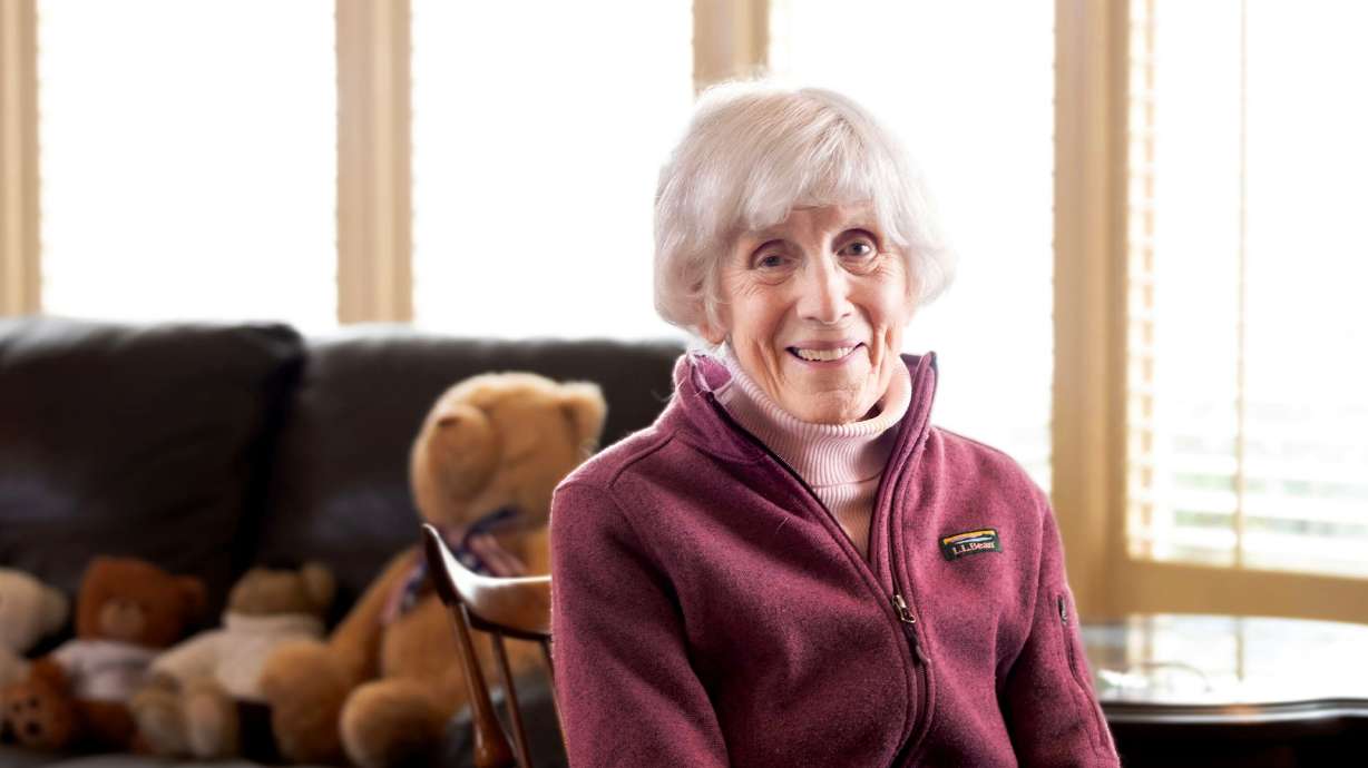 Pamela Atkinson poses for a portrait in her home in Salt Lake City on March 7, 2025. Family, friends and dignitaries gathered to remember her on Friday after she passed away this month.
