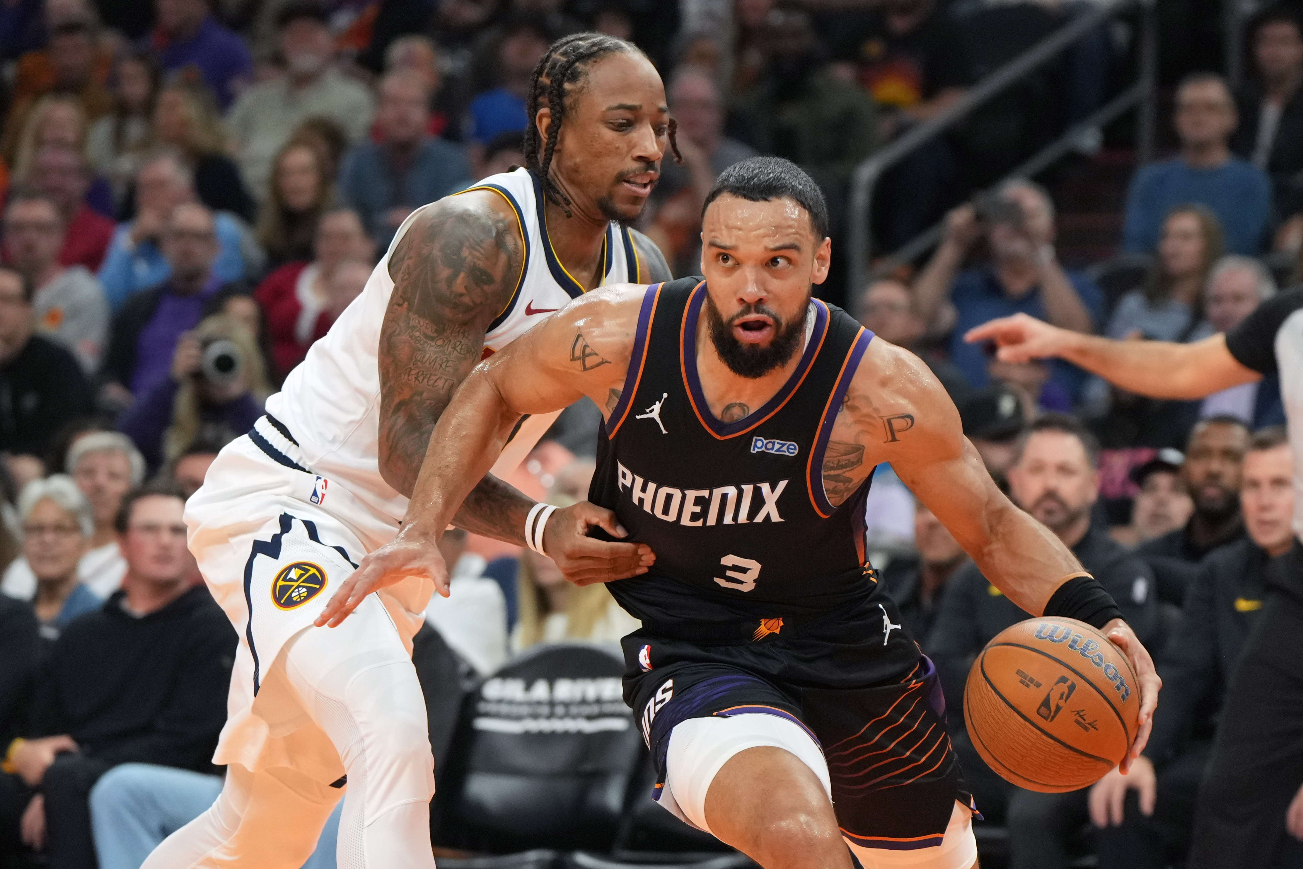 Suns' Dillon Brooks ejected from game for kicking Nuggets' Jamal Murray in the groin