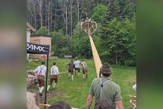 Have You Seen This? Toppling tree nearly takes out man at festival 