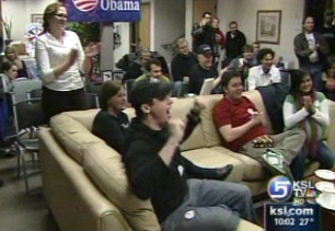 Utahns celebrate Iowa caucus