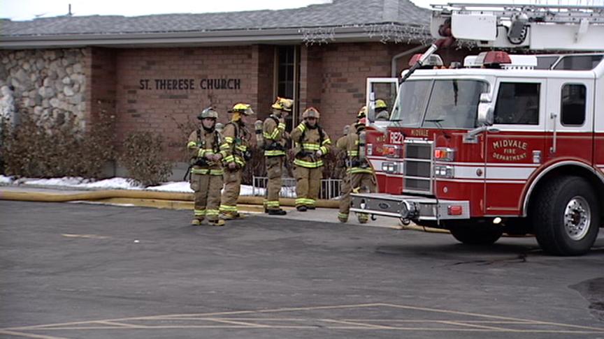 Church damaged by fire