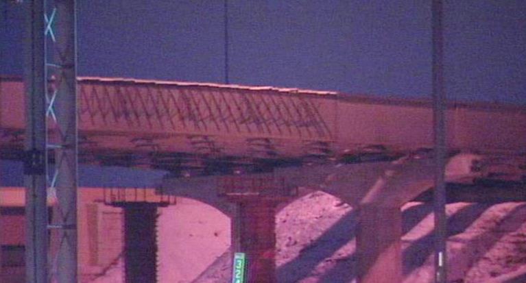 Man rushed to the hospital after falling from a bridge