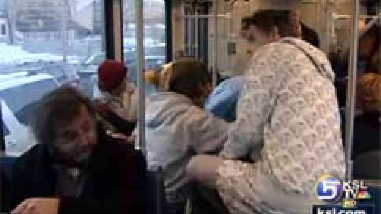 Pranksters ride TRAX with no pants