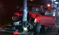 2 taken to hospital following car crash