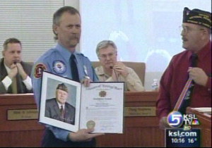 Firefighter and police officer honored