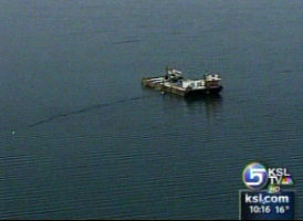 Man hopes to strike gold with barge on Great Salt Lake