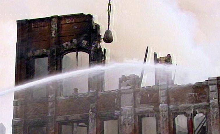 Demolition crews tear down DV8 building