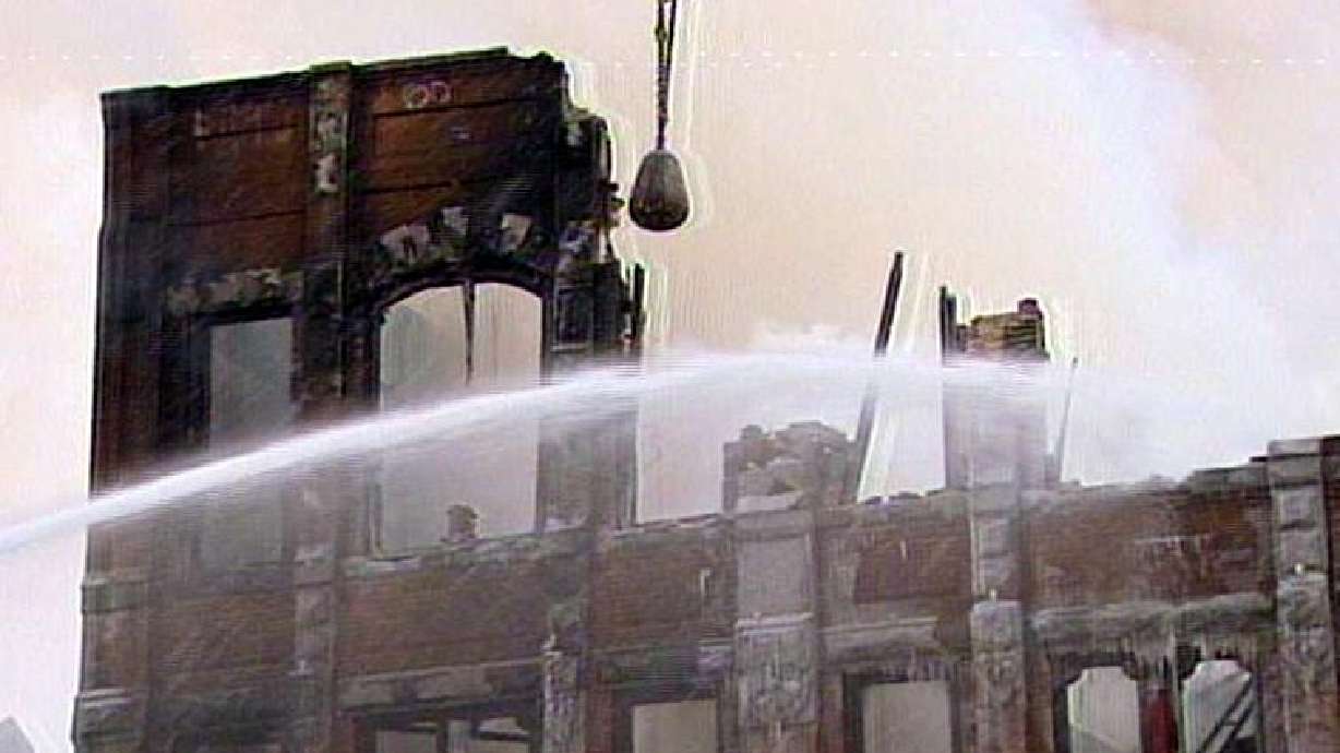 Demolition crews tear down DV8 building