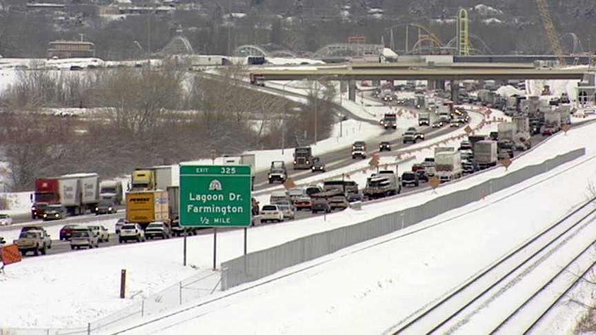 Storm snarls traffic across Wasatch Front