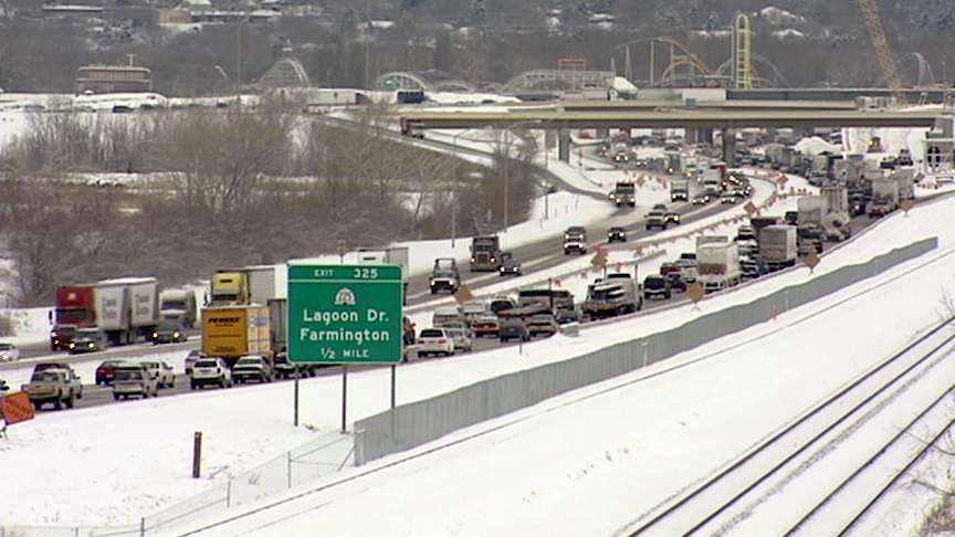 Storm snarls traffic across Wasatch Front