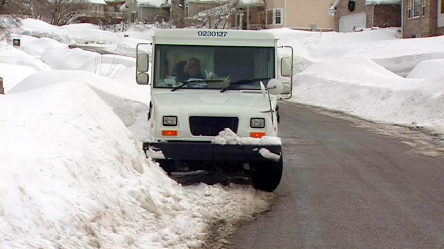 Snow makes mail delivery difficult