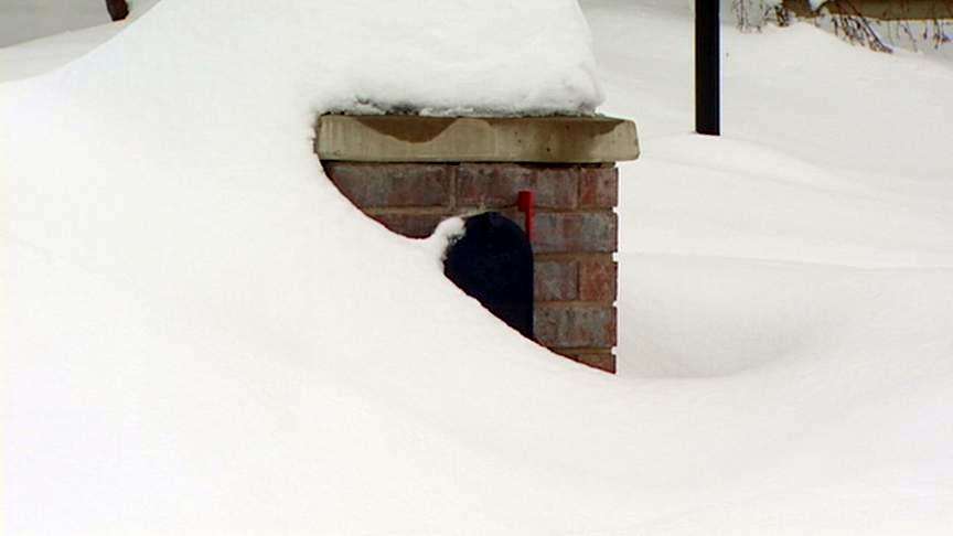 Snow makes mail delivery difficult