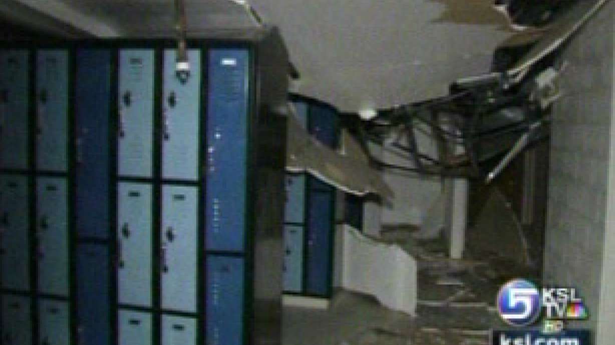 Middle school roof collapses under snow weight
