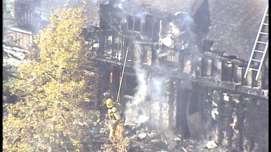 Crews Battle House Fire, Rescue Dog