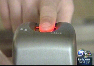 Students scan finger when they buy lunch