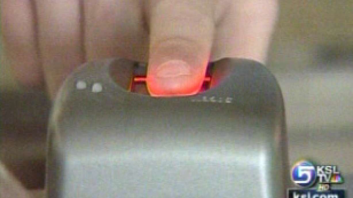Students scan finger when they buy lunch