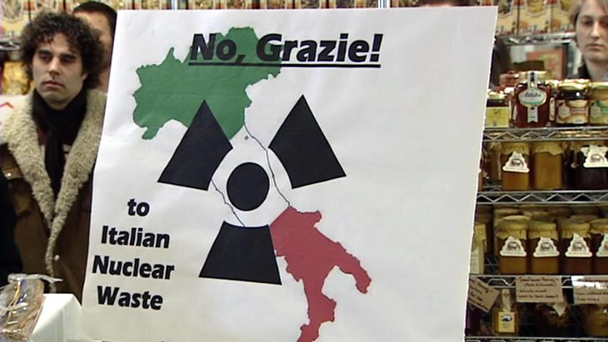 Group says 'No Grazie' to nuclear waste from Italy
