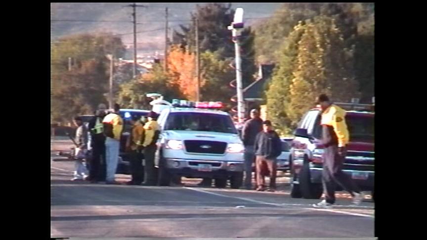 School Bus Hits Pedestrian