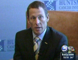 Lance Armstrong visits Huntsman Cancer Institute