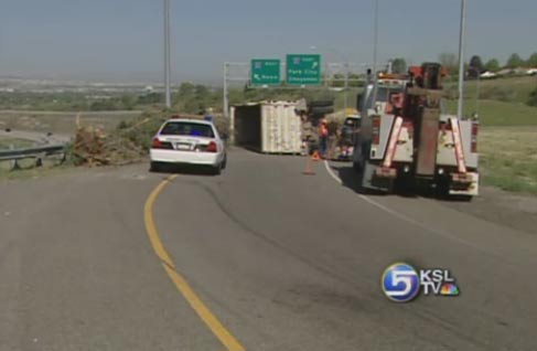 Overturned Semi Closes Portion of I-80