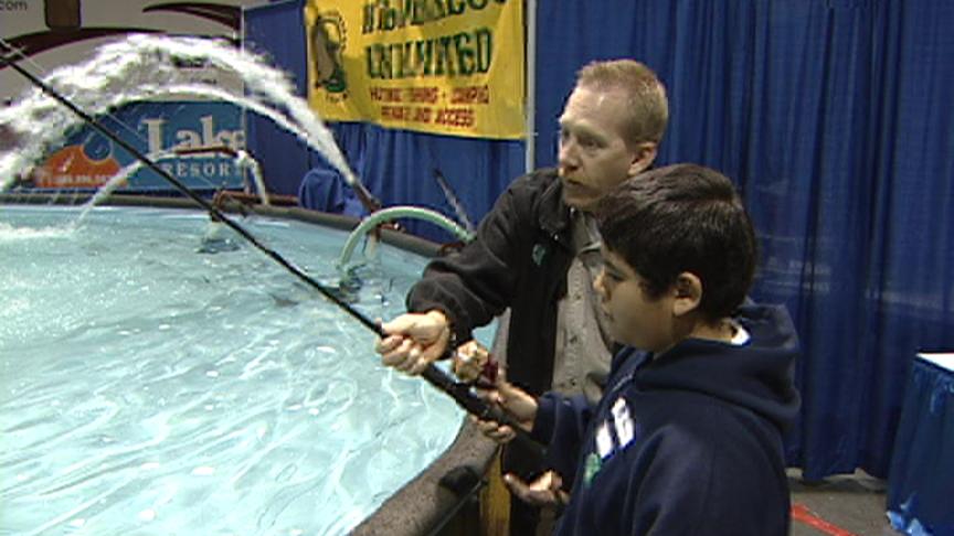 Students get fishing lesson at Sportsman's Expo