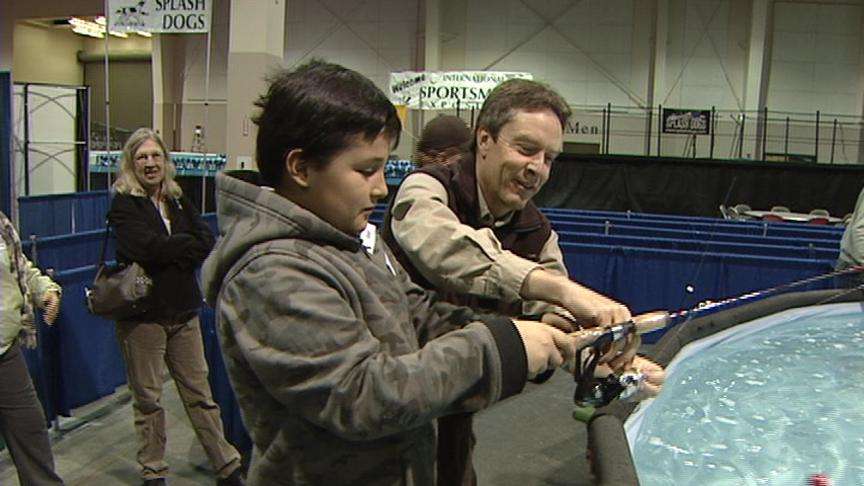 Students get fishing lesson at Sportsman's Expo
