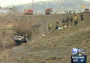 Woman found dead in overturned vehicle