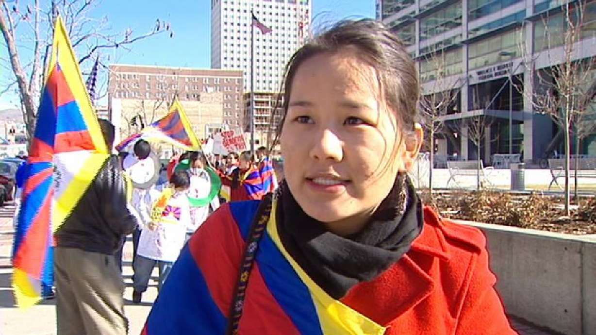 Local Tibetans stage protest against China
