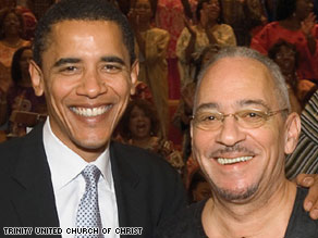 Barack Obama with former pastor Rev. Jeremiah Wright