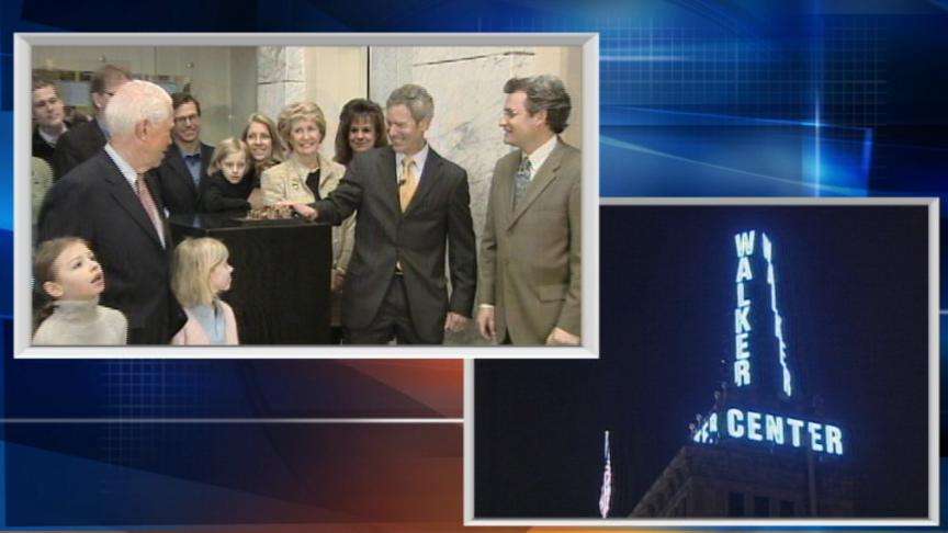 Historic weather tower lights up skyline