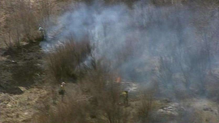 Wildfire burns along Jordan River Parkway