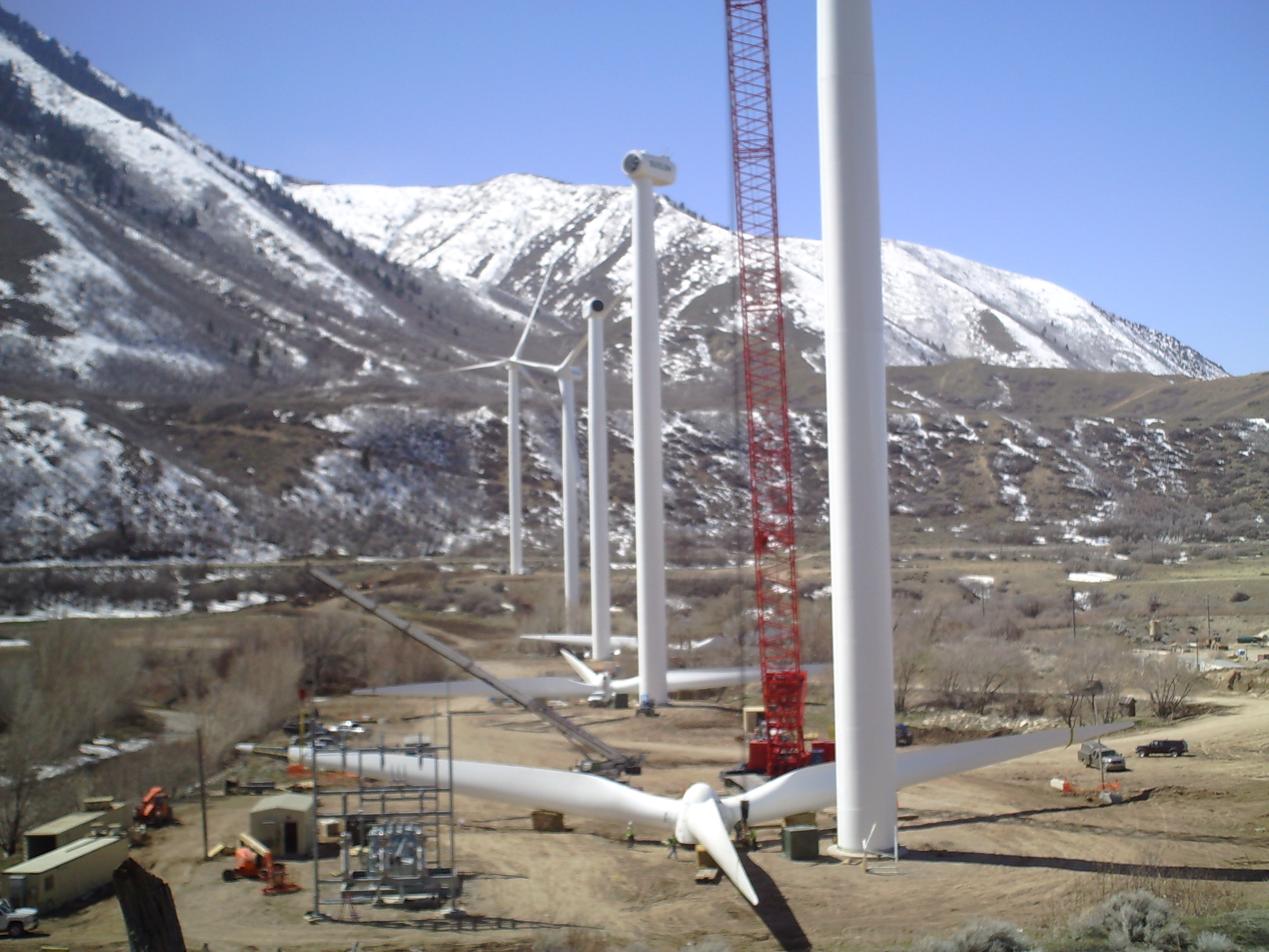 Wind farm going up in mouth of canyon