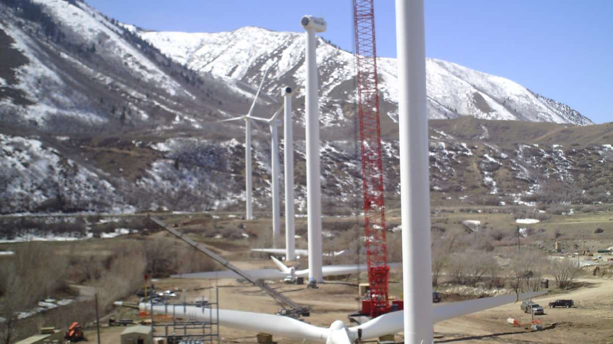 Wind farm going up in mouth of canyon