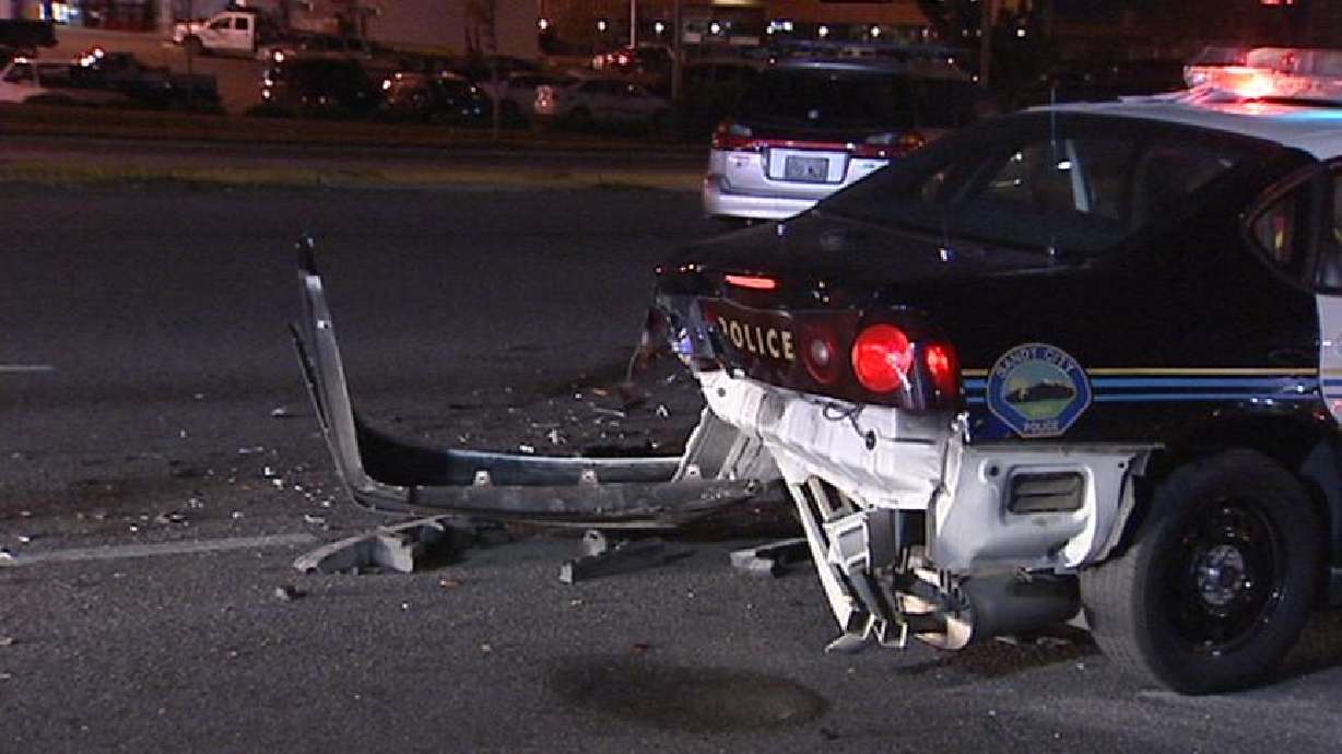 Motorist Rear-Ends Police Car