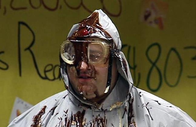 Principal takes ice cream to the face for reading reward