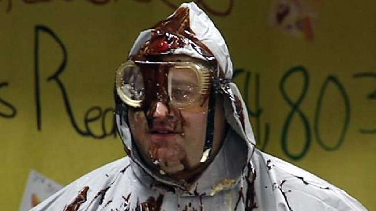 Principal takes ice cream to the face for reading reward