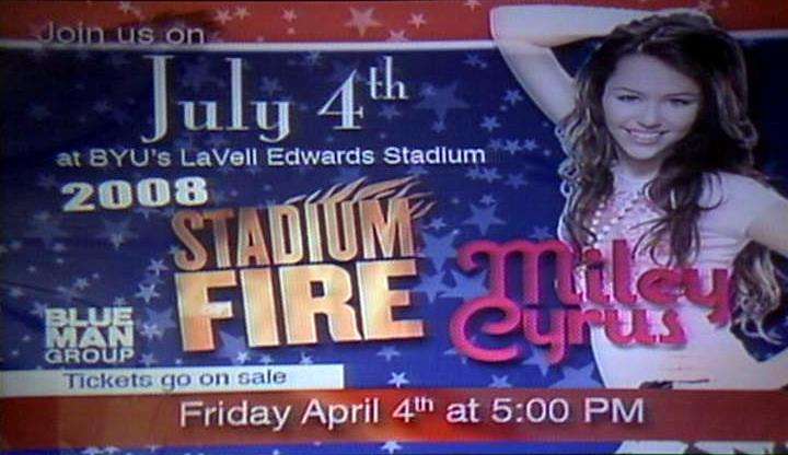 'Hannah Montana' star will perform at Stadium of Fire