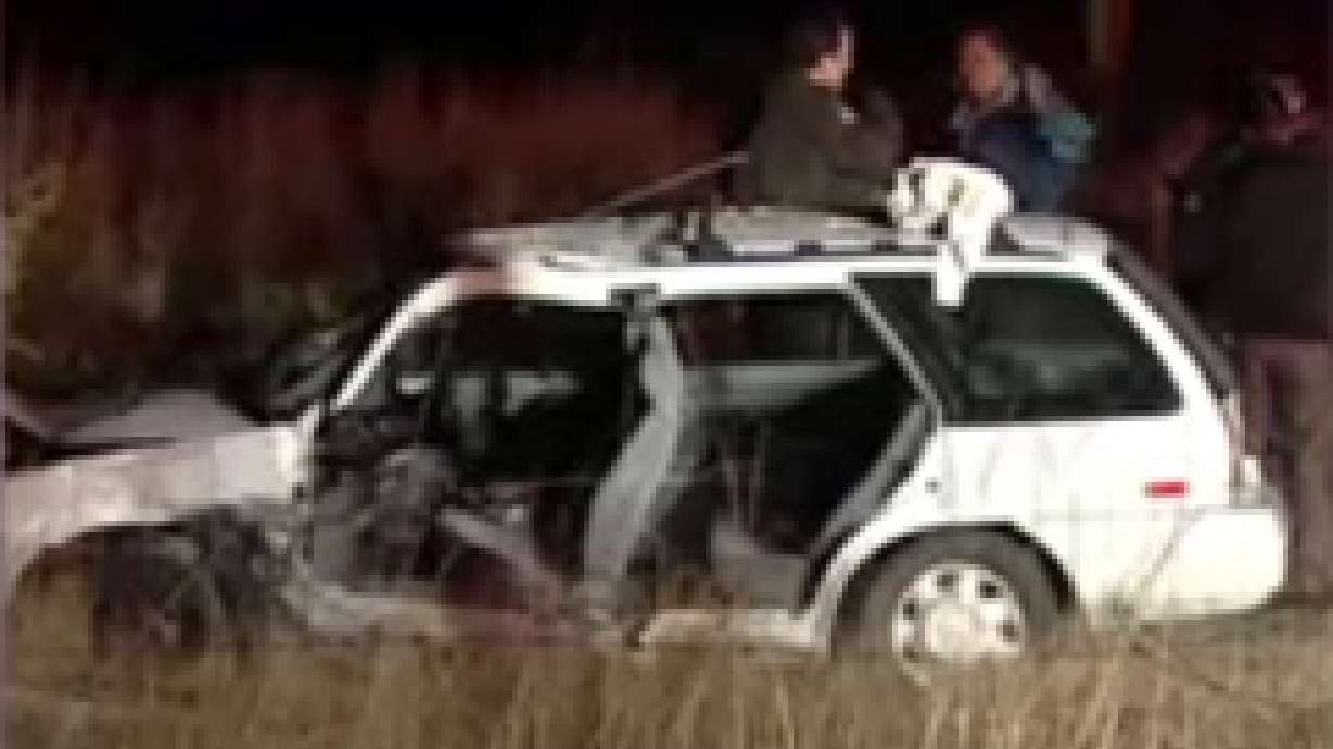 Truck Hits Car at Highway Intersection