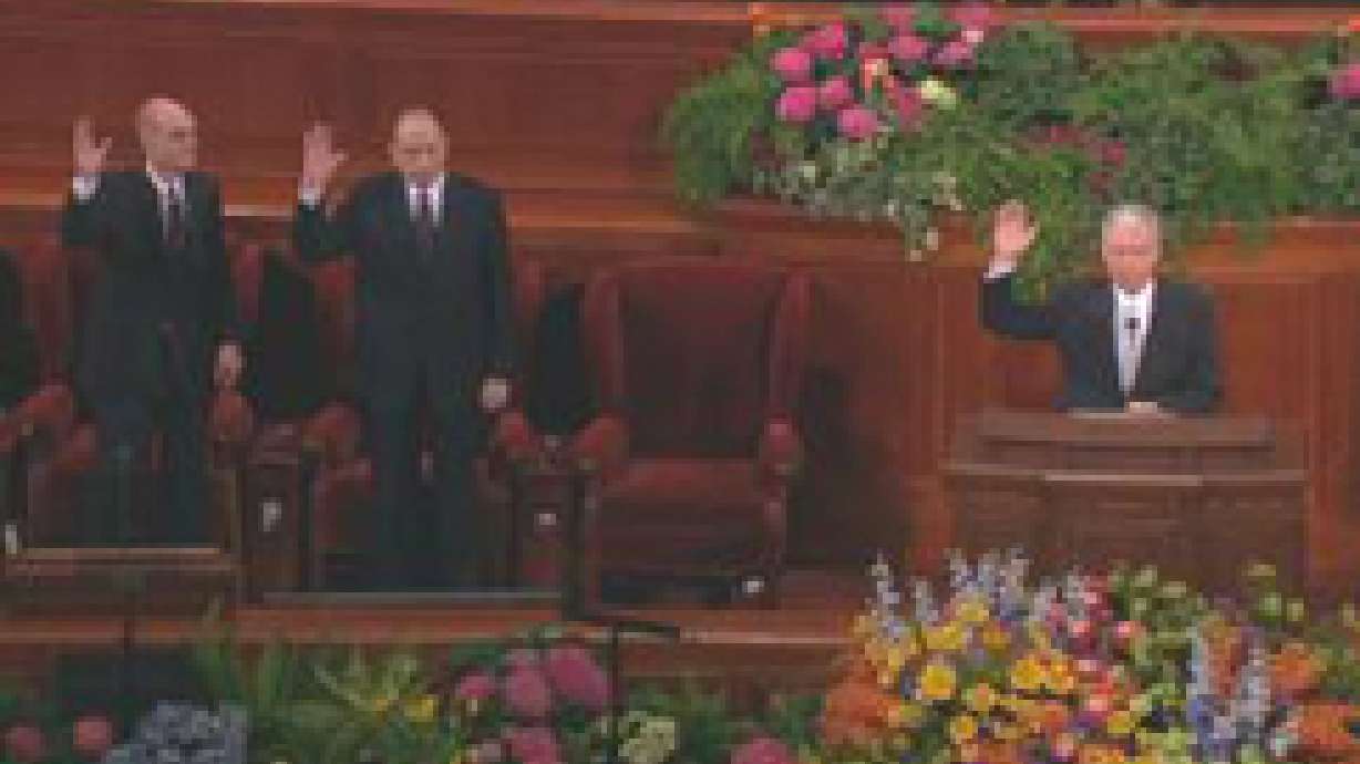 Pres. Monson sustained, new apostle named at LDS conference