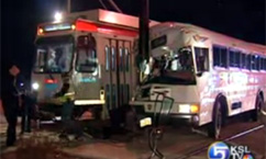 Trax Train Collides With U Shuttle Bus 