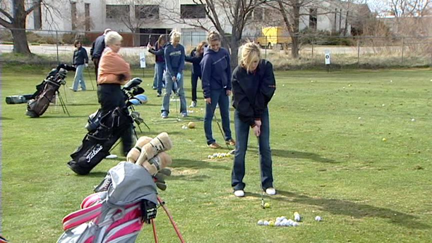 High schools girls tee off